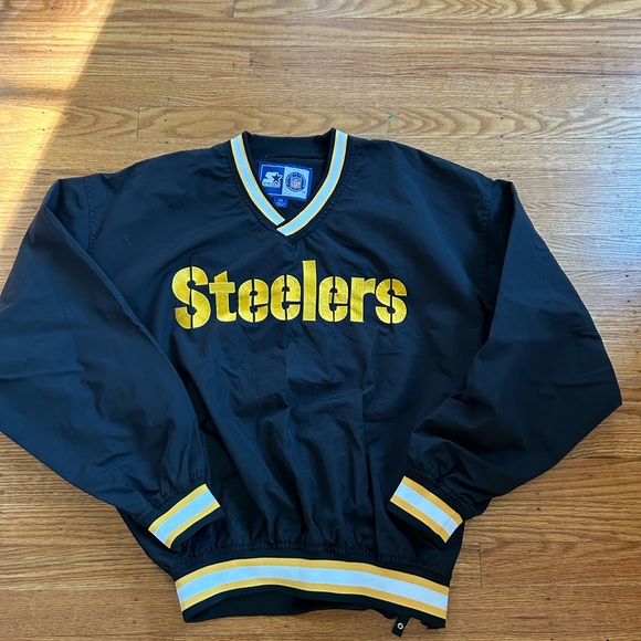 Steelers STARTER Black and Yellow NFL Pullover